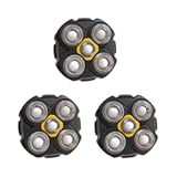 Replacement Heads Compatible with Microtouch Titanium Electric Head Shaver, Titanium Razor Replacement Blades for Micro Touch Head Shaver, Hypoallergenic Hair Clippers Blades for Bald Men - 3 Pcs