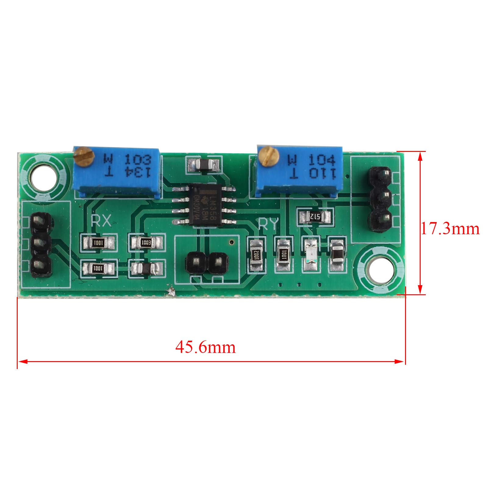 LM358 Amplificatore di segnale debole Amplificatore di tensione Modulo amplificatore operazionale a due stadi Unità di acquisizione collettore di segnale a singola alimentazione 3,5-24V DC