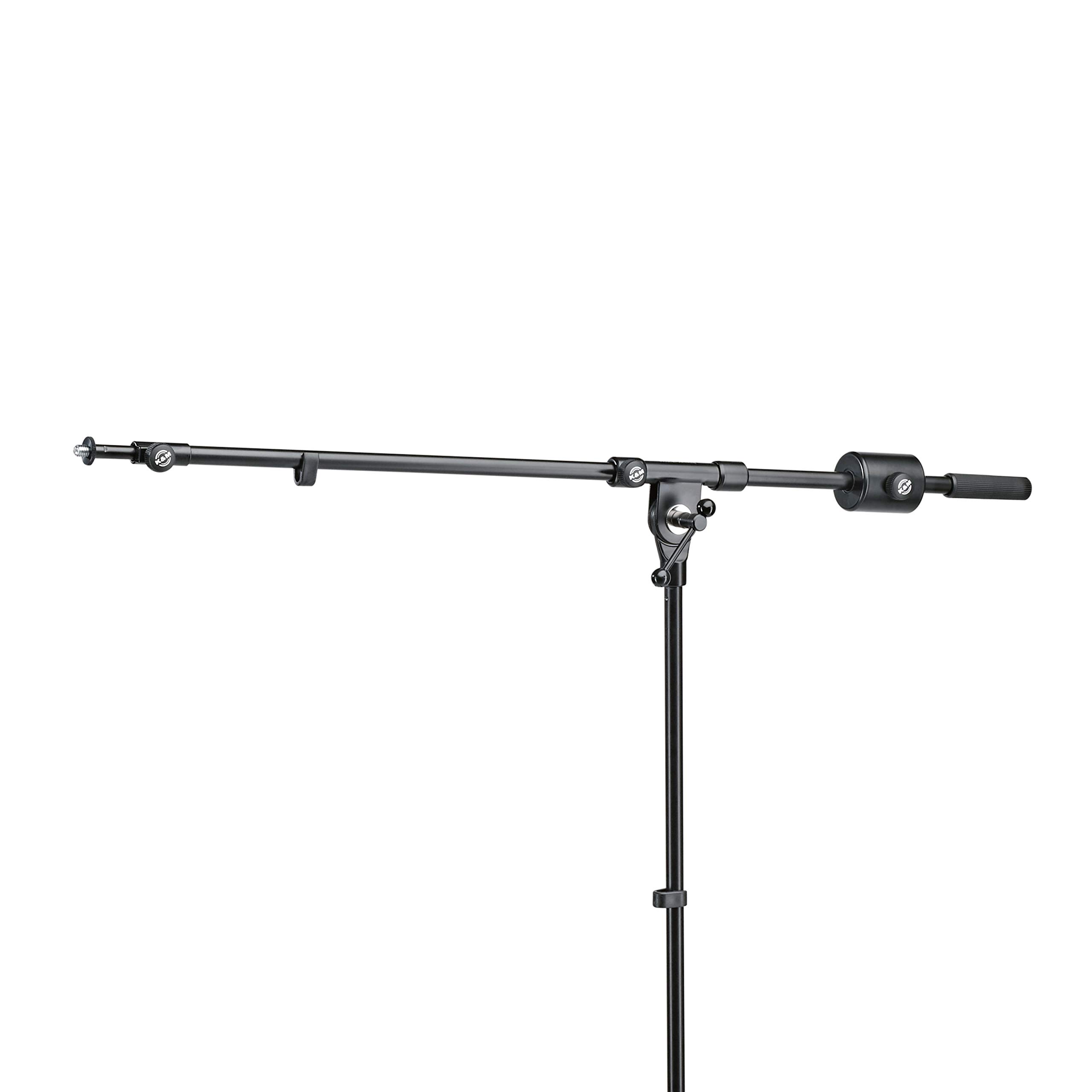 K&M 25530 Schwenkarm Schwarz - Extralanger ausziehbarer XXL-Galgen 87 - 155 cm mit Ausgleichsgewicht