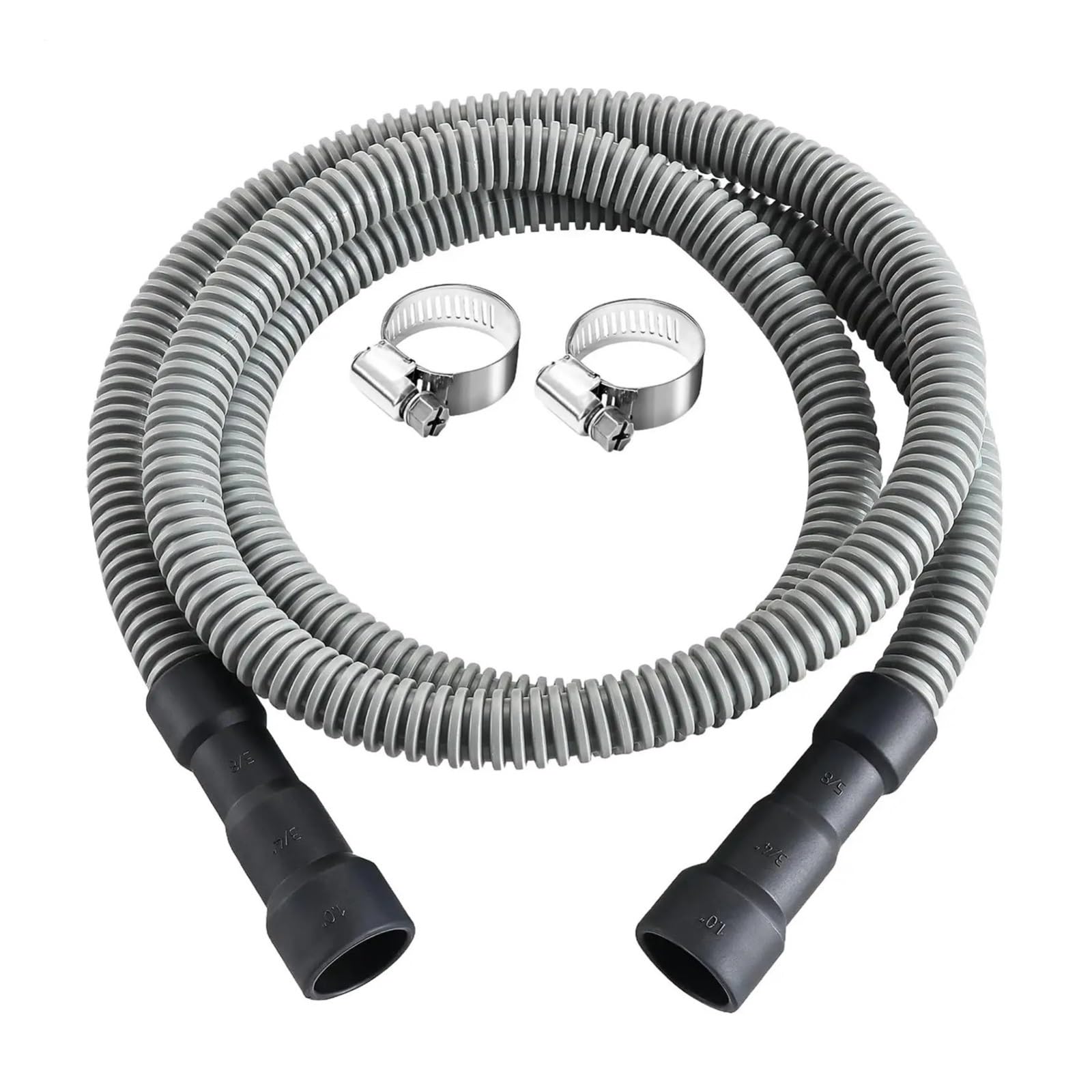 Universal Drain Hose with Clamp,Compatible for Dishwasher,Washing Machine,Air Conditioner,Dehumidifier