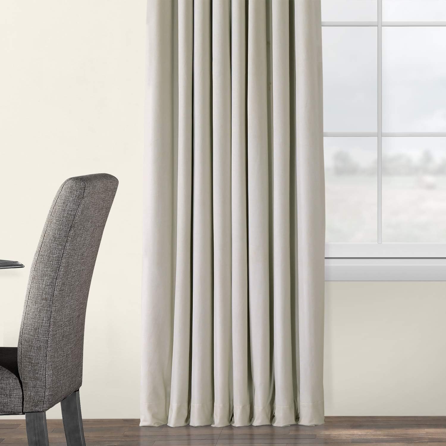 Big Sale HPD Half Price Drapes Grommet Signature Blackout Velvet Curtain Extra Wide 100 X 108 (1 Panel), VPCH-VET1219-108-GR, Off White Top Brands HPD Half Price Drapes Grommet Signature Blackout Velvet Curtain Extra Wide 100 X 108 (1 Panel), VPCH-VET1219-108-GR, Off White