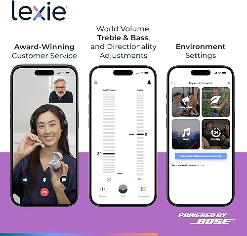 Miniatura 6 de Lexie Audífonos B1 OTC impulsados por Bose - Audífonos habilitados para Bluetooth con ajuste invisible y comodidad durante todo el día, control de