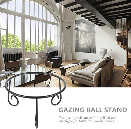 Miniatura 8 de GANAZONO Soporte de bola de observación de metal, exhibición de globos de observación de jardín, soporte de esfera al aire libre, soporte de bola de