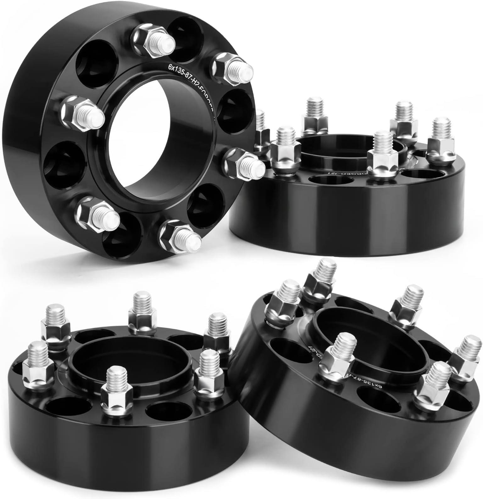 KSP 6x135 Wheel Spacers for F150, 2 inch Hubcentric Wheel Spacer for 2004-2014 F-150 2003-2014 Expedition Navigator 2005-2014 Mark LT, 50mm Thick with M14x2 Studs and 87.1mm Hub Bore Black 4PCS