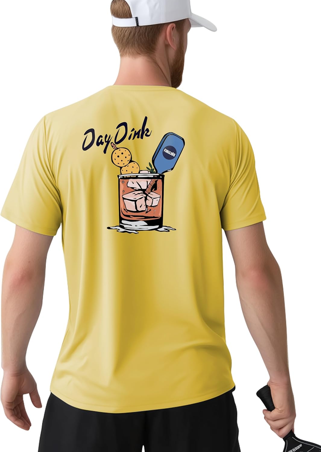 Pickleball Shirts for Men - UPF 50+ Quick Dry Performance Tee Short Sleeve T-Shirt for Pickleball Players