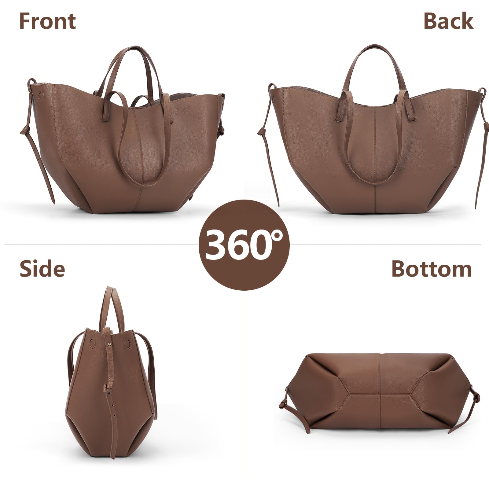 Juoxeepy - Bolso tipo bolsa de piel sintética para mujer, bolso de trabajo de tendencia para otoño, bolso de hombro con cierre magnético