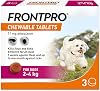 FRONTPRO Chewable Tablets Flea & Tick Treatment for Dogs (2–4kg) 3 Pack