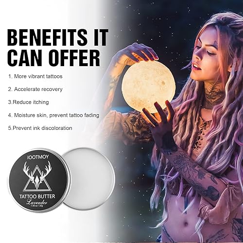Miniatura 4 de Crema de tatuaje, crema de tatuaje, mantequilla de tatuaje para antes, durante y después del proceso de tatuaje, lubrica e hidrata - Reemplazo 100%