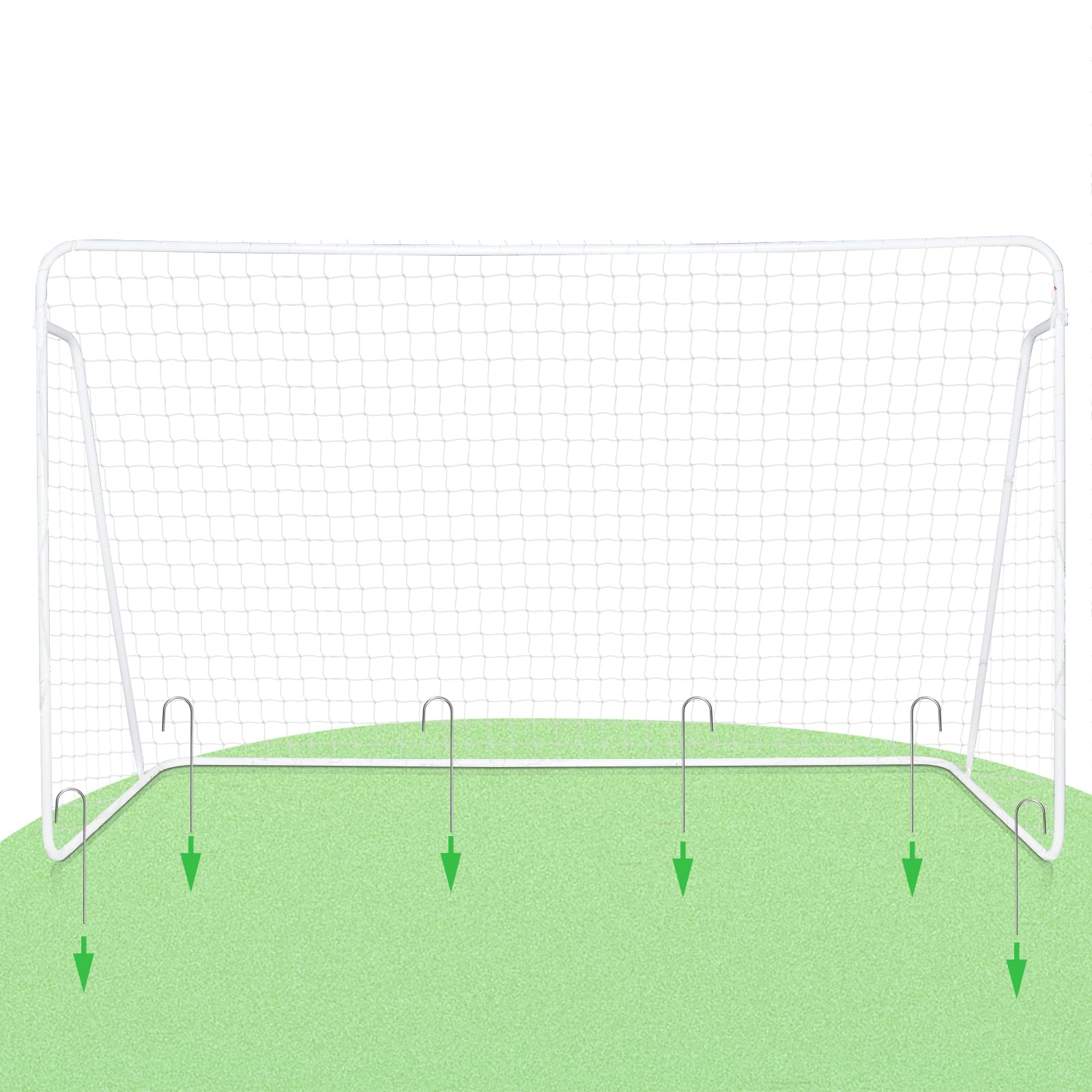 LEADZM 2X Buts de Football, Cages de Football, 240 x 150 x 90 cm