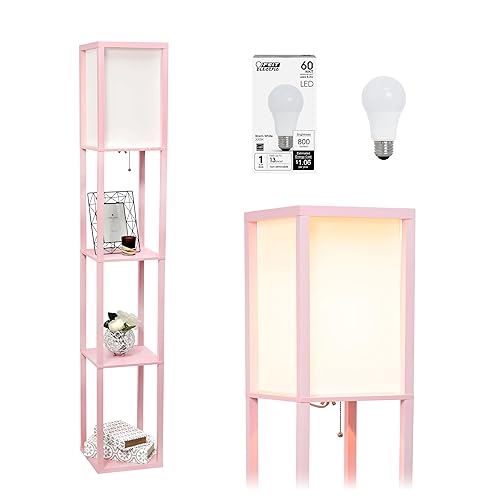 Simple Designs Floor Lamp Light Pink