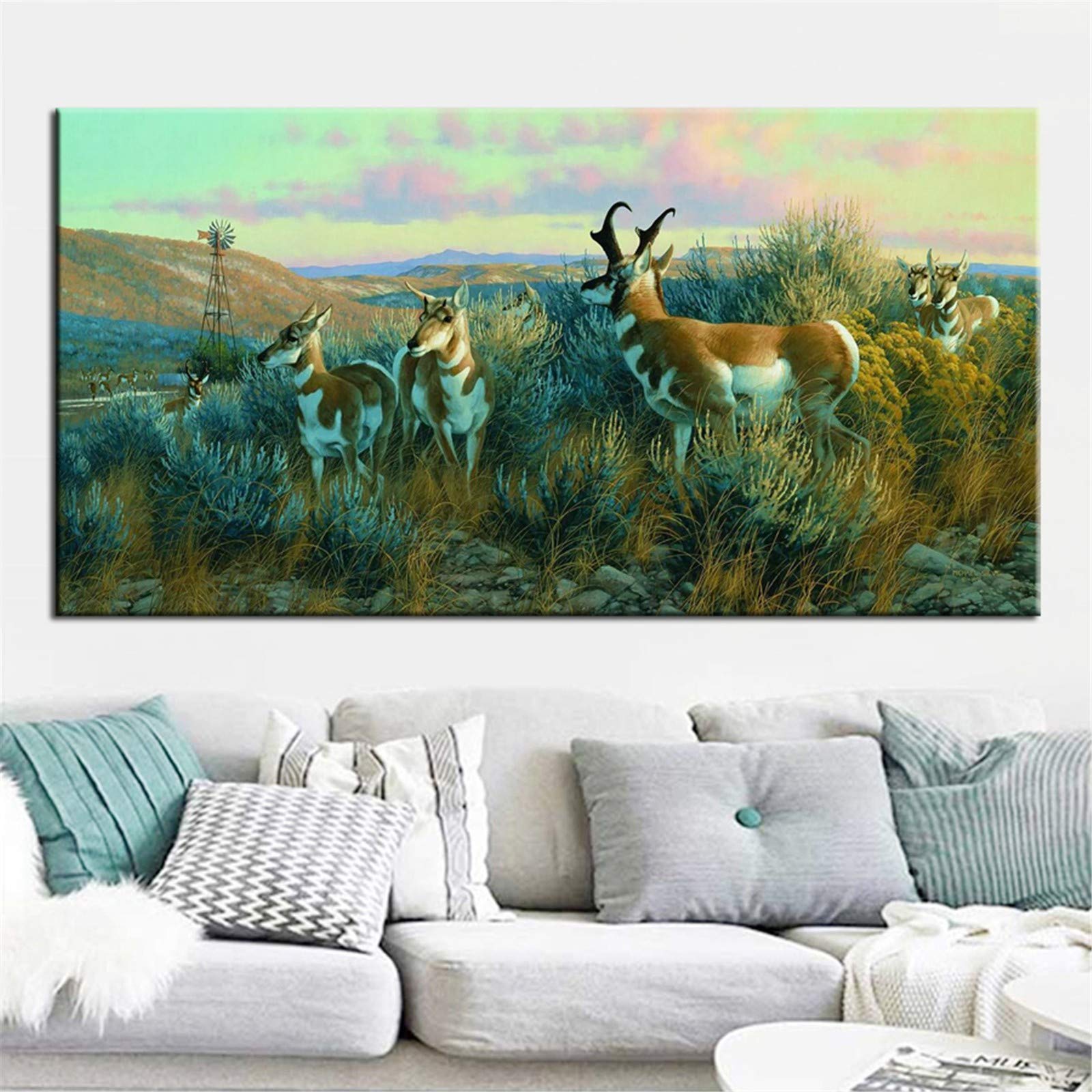 Peinture Diamant Cerf d'Automne grand format art mural haut de gamme en strass ronds 5D DIY
