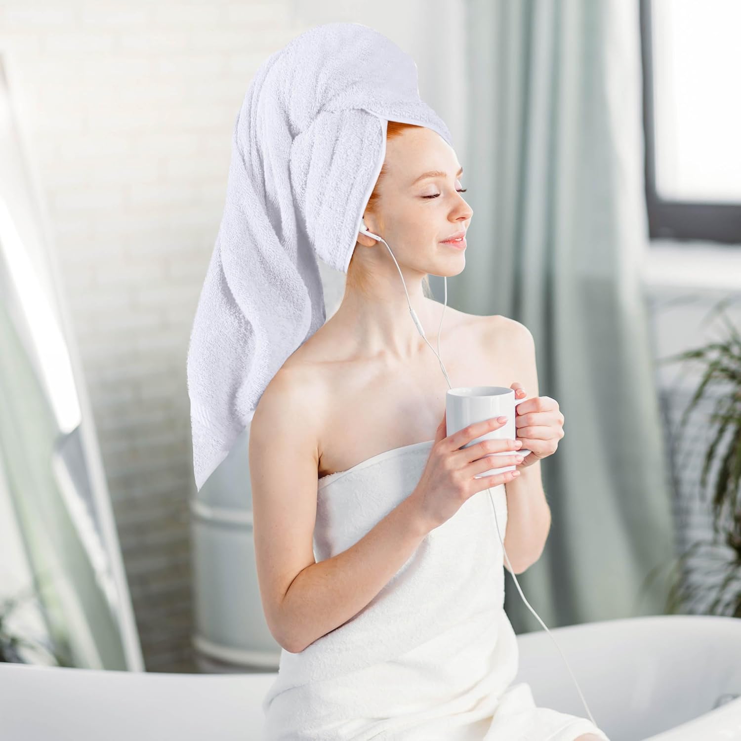 Utopia Towels 4 Pack Premium Extra Large Bath Towels Set, (30 x 60 Inches) 100% Ring Spun Cotton, Lightweight and Highly Absorbent Quick Drying Towels, Perfect for Daily Use (White) - Image 2