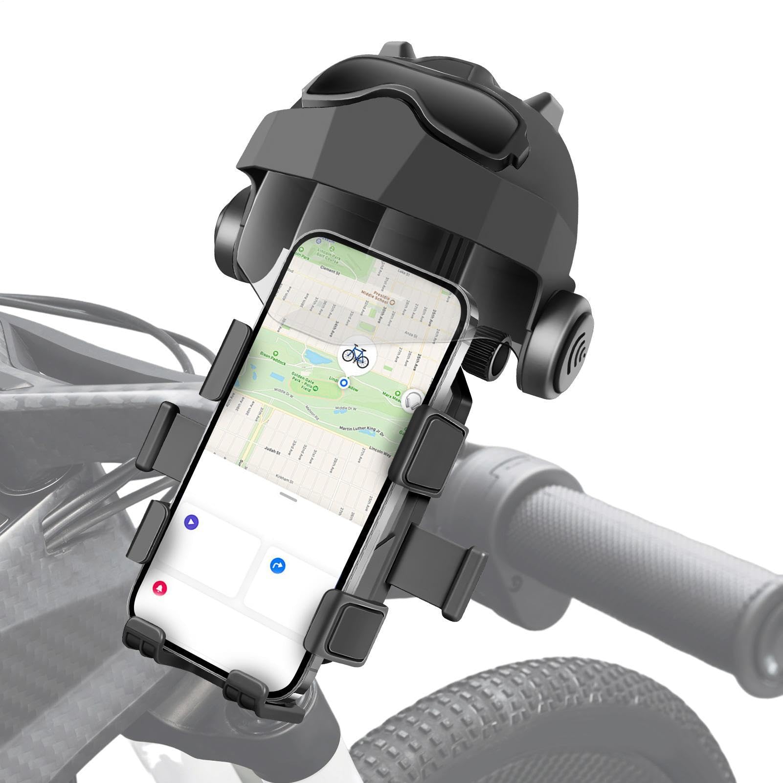Support téléphone vélo électrique avec pare-soleil orientable - 8