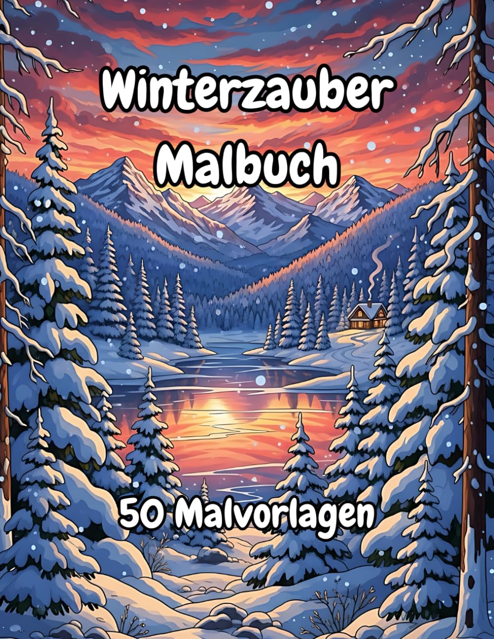 Winterzauber – Ausmalbuch für Entspannung und Kreativität: 50 liebevoll gestaltete Wintermotive zum Ausmalen für Kinder und Erwachsene