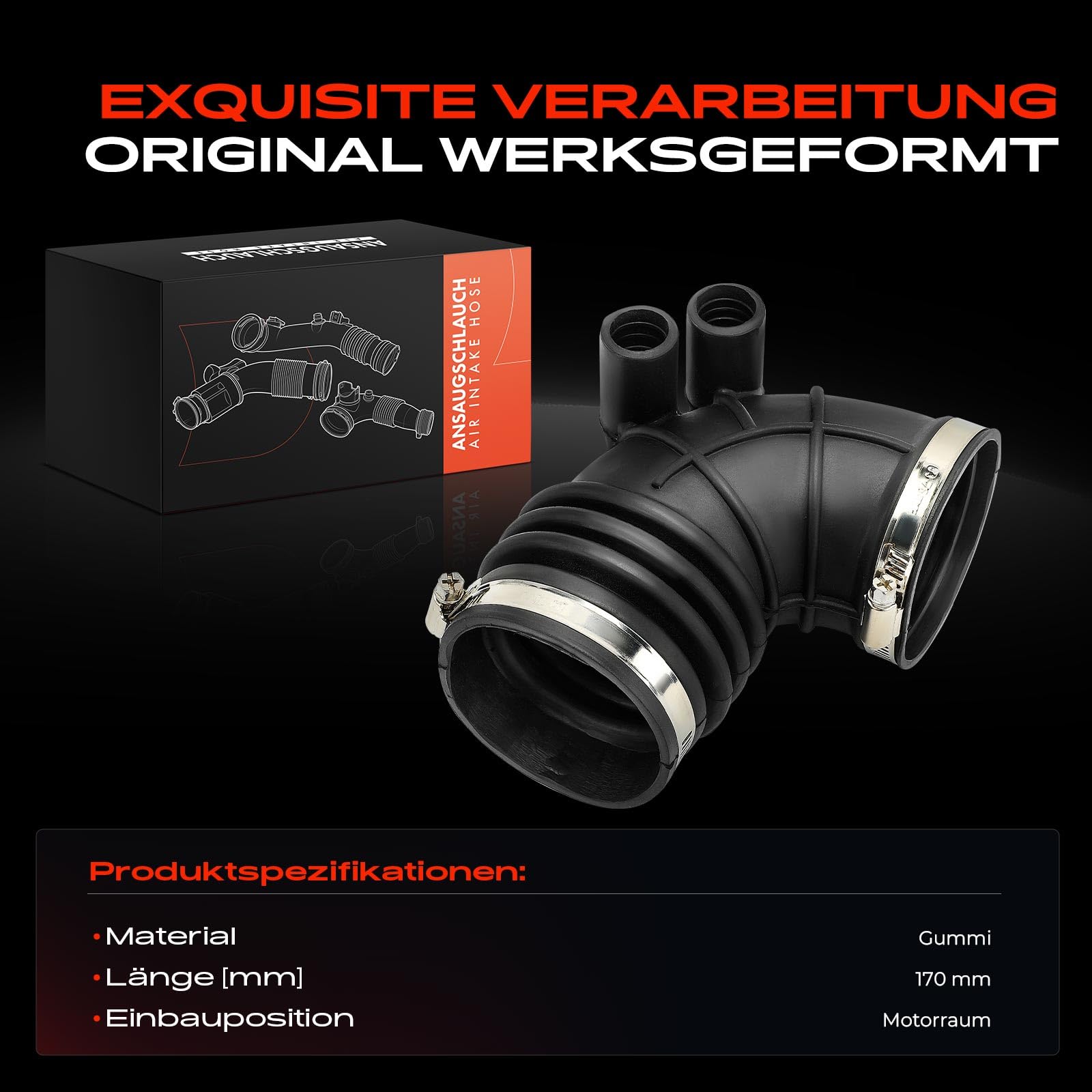 Frankberg Tubo di Aspirazione Aria per Auto Compatibile con Serie 3 E36 320i 1991-1998 Serie 3 Cabriolet E36 320i 1993-1999 Serie 3 Coupé E36 320i 1991-1998 Serie 3 Touring E36 1995-1999 13541427779