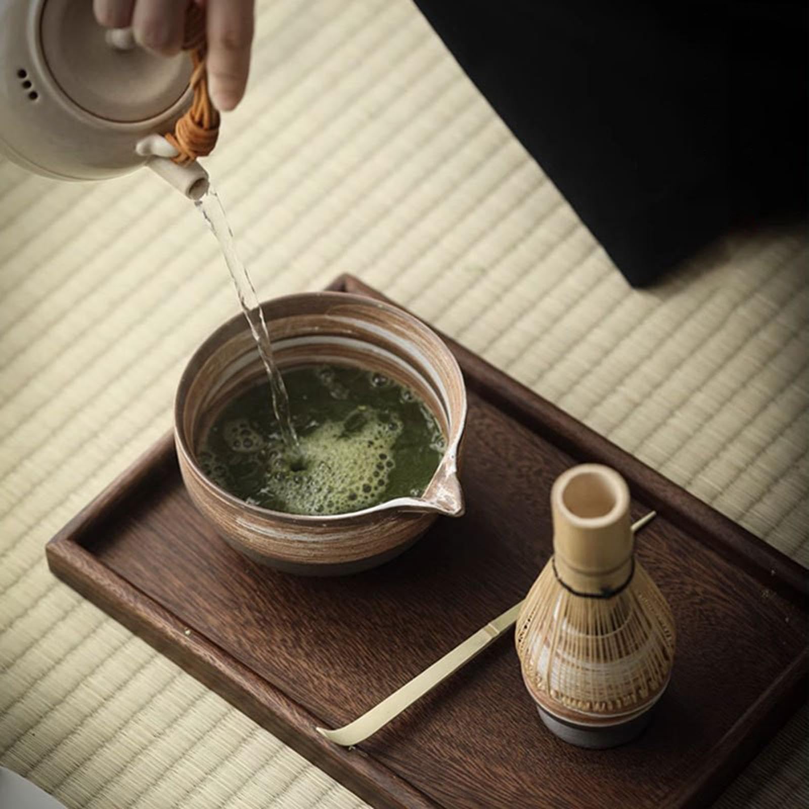 ATORSE™ 4X Matcha Utensils Set Tea Bowl Matcha Spoon Japanese Matcha Whisk and Stand E|Home & Garden|Food & Beverages|Tea 2