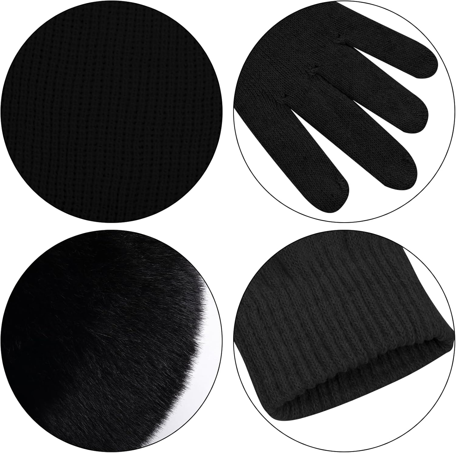 choyaxo Winter Ear muffs Set Including Fluffy Earmuffs Hat Gloves Cold Weather - Image 3