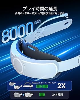 Amazon.co.jp: Maecker vr バッテリーヘッドストラップ Meta Quest 3