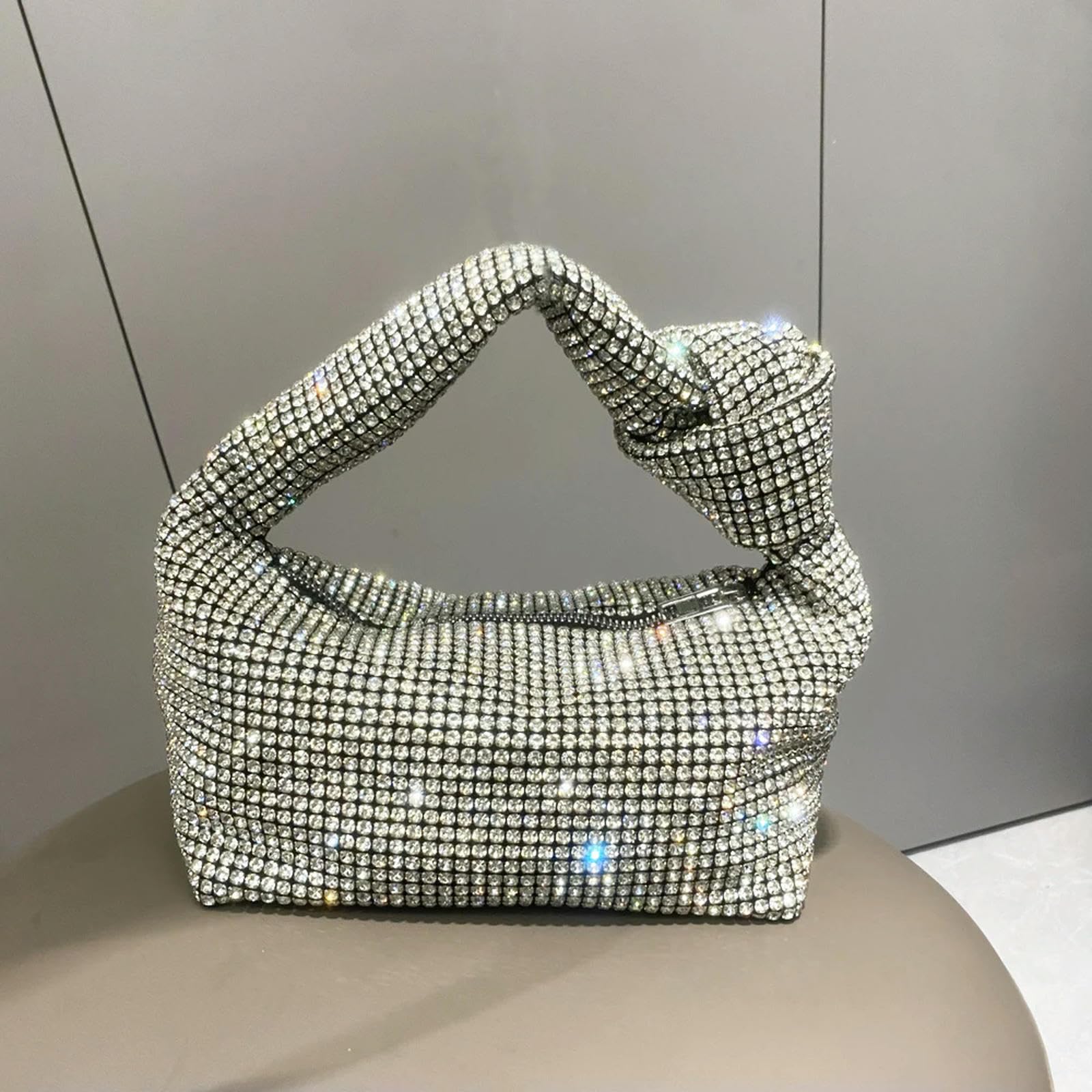 Clutch-Tasche Abendtaschen Silberne Griff Frauenhandtaschen Brieftaschen Und Handtaschen Bankettsäcke-Silber