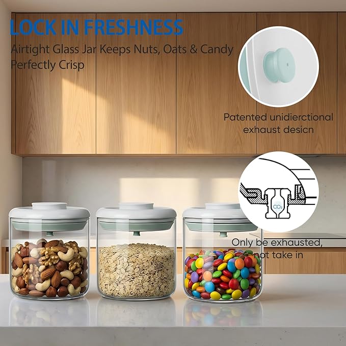 Tarro de Vidrio Hermético para Alimentos con Tapa - 600 ml miniatura 3