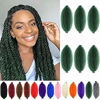 Vista 57 de Extensiones de cabello afro rizado Ginger 12 pulgadas, trenzas Marley de cabello trenzado elástico 350, extensiones de cabello afro rizado y rizado