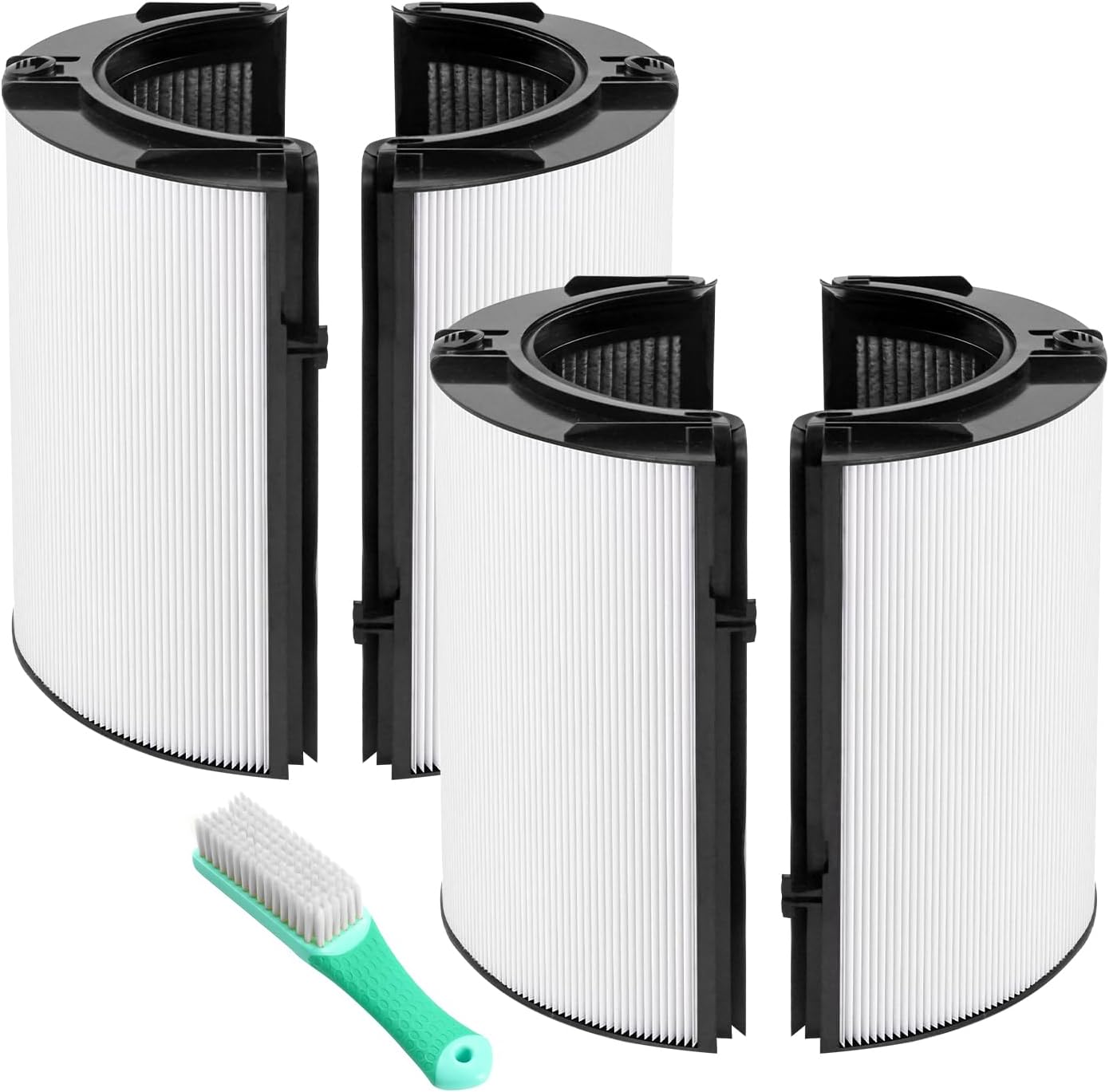 360° Combi Glass Efficient and Activated Carbon Filter Fit For Dyson TP07 HP07 TP10 HP10 TP06 HP06 TP04 HP04 PH01 PH02 PH03 PH04 TP09 HP09 Air Purifier, 2-in-1 Replacement Filter, 2 Pack - Image 1 of 8
