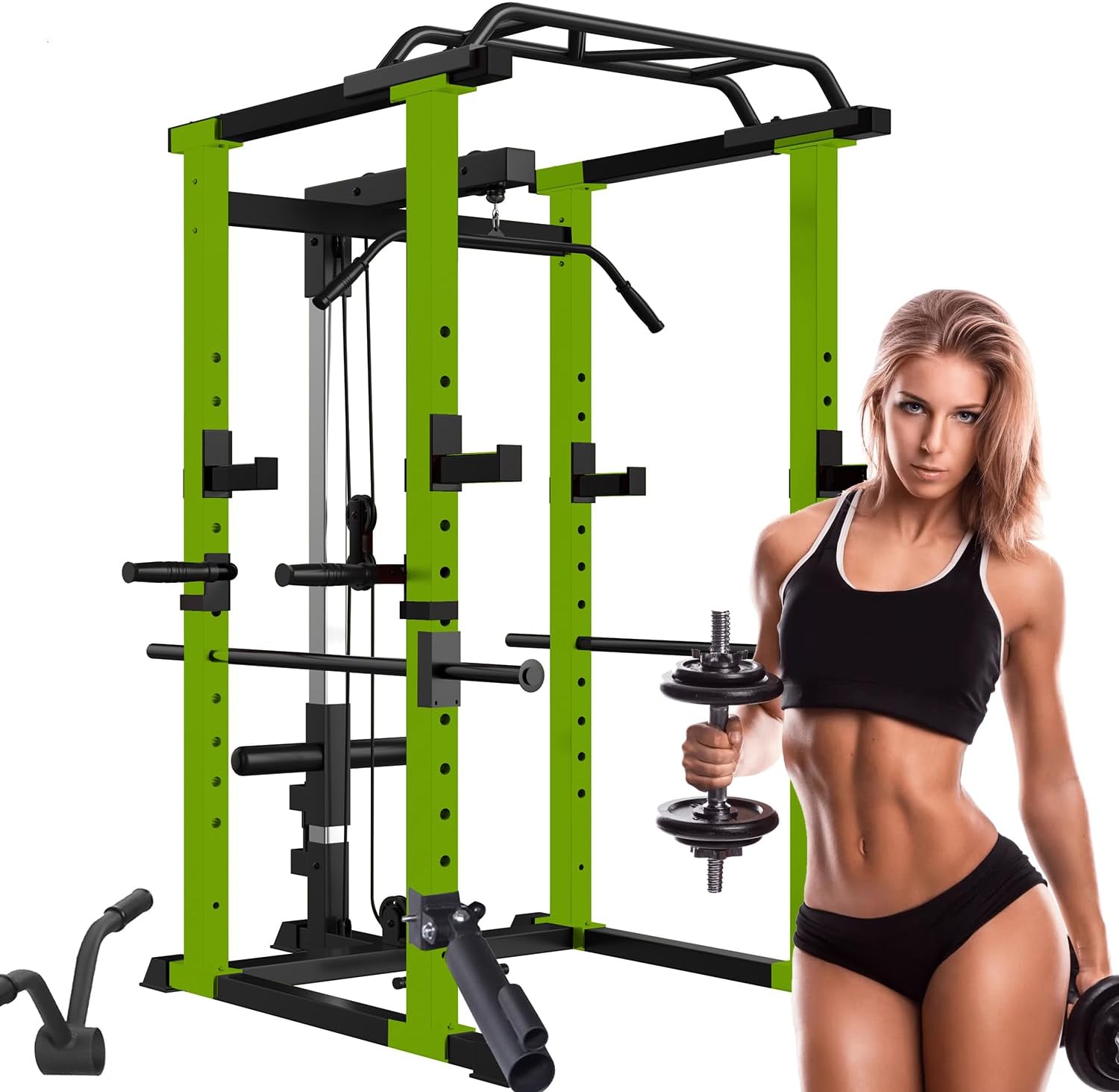 Anwick Anwick Power Cage – Multi-Functional Rack with 1000LBS Capacity & Pull Down System
