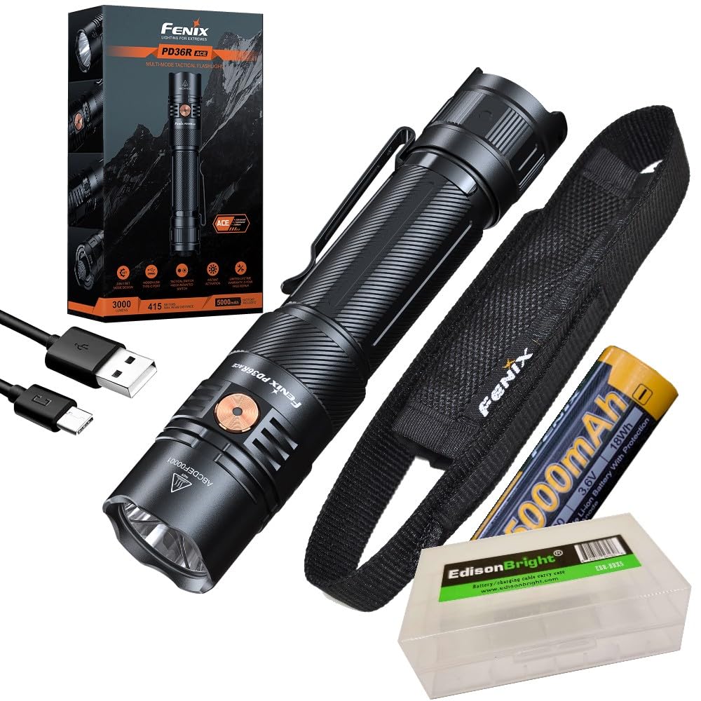 Amazon.com: Fenix PD36R ACE 3000 Lumen Rechargeable Tactical