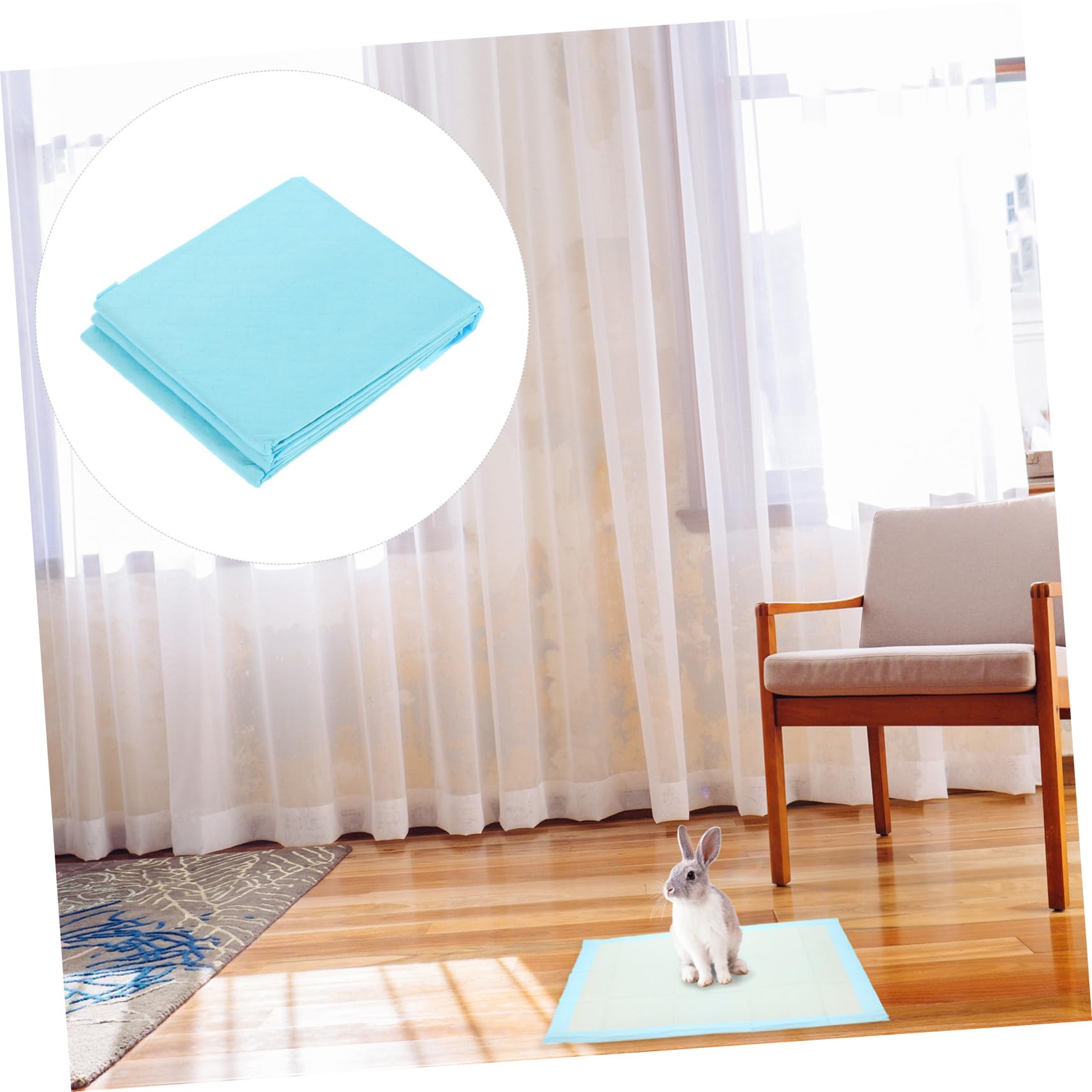 SUPVOX 50 Pezzi Tappetini Assorbenti per Conigli e Piccoli Animali Traverse Igieniche USA e Getta con Fondo Antiperdita per Addestramento Vasino Cani e Gatti