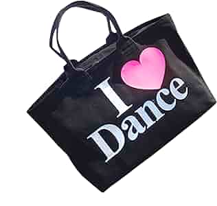Amazon | [バレリーナート] ダンスレッスンバッグ，I Dance .黒