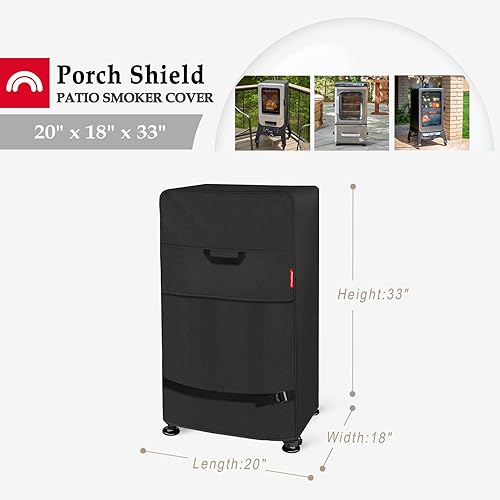 Miniatura 2 de Porch Shield Cubierta eléctrica para ahumador de 30 pulgadas para ahumador Masterbuild, impermeable, resistente, para exteriores, 20 pulgadas de