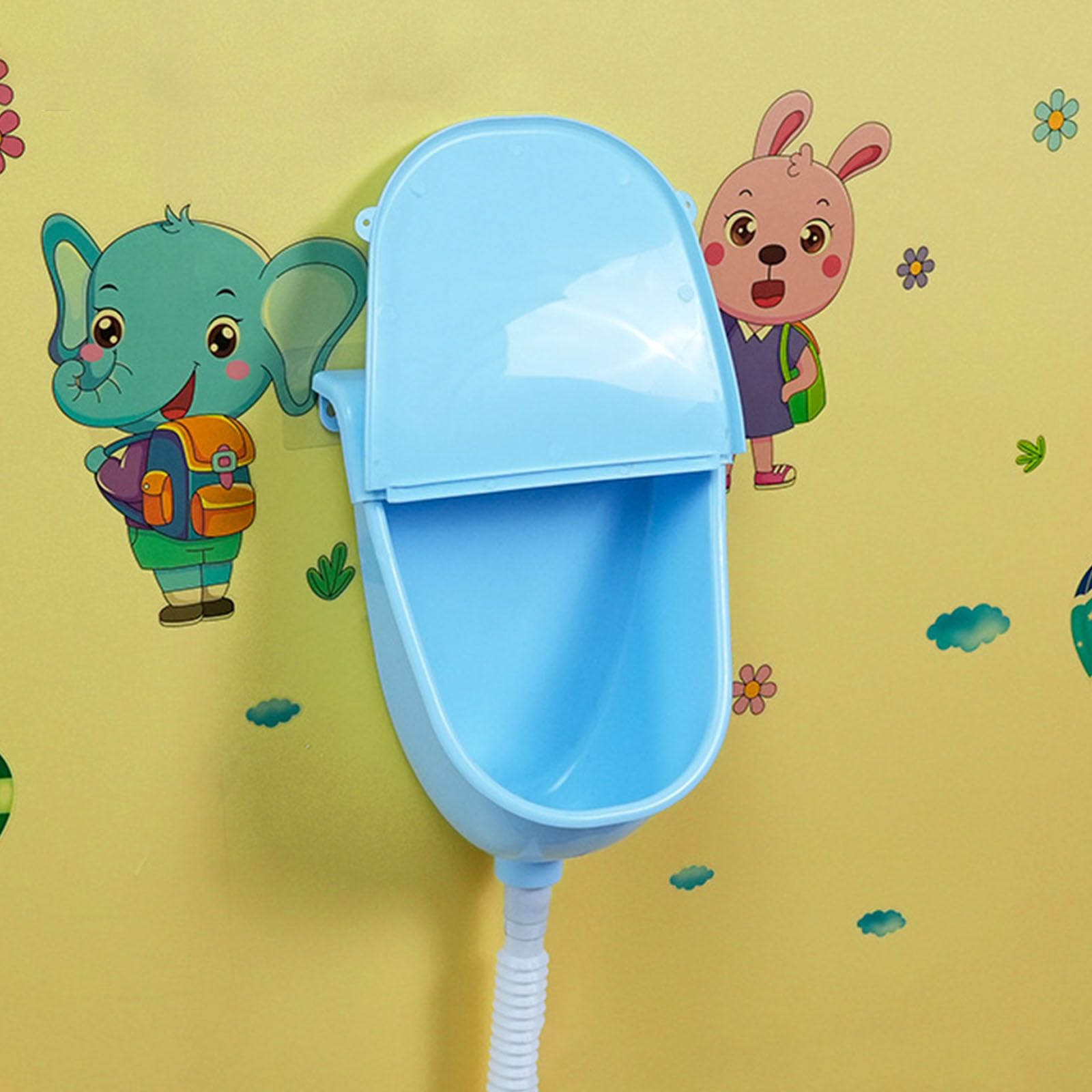 Orinal antideslizante para niños con protector de pulverización extraíble, fácil de instalar, para baño, camping, uso comercial, ideal para la higiene de los niños