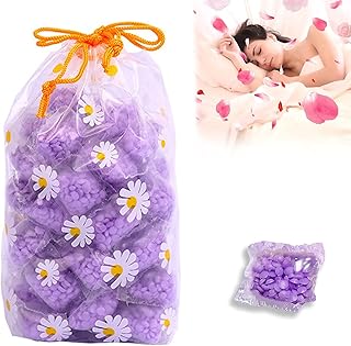 60Pcs Scent Booster Crystals, Independent Package Fragrance Beads Bags, in-Wash Scent Booster Beads, Laundry Freshener Beads (Lavender)