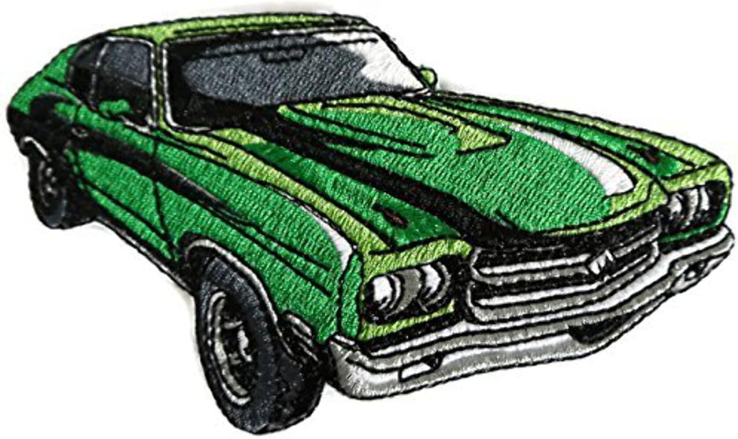 Classic Cars Collection [ 70 Chevy Chevelle] [American Automobile History in Embroidery] Embroidered Iron On/Sew Patch [5.9" x 3.4"]Made in USA]