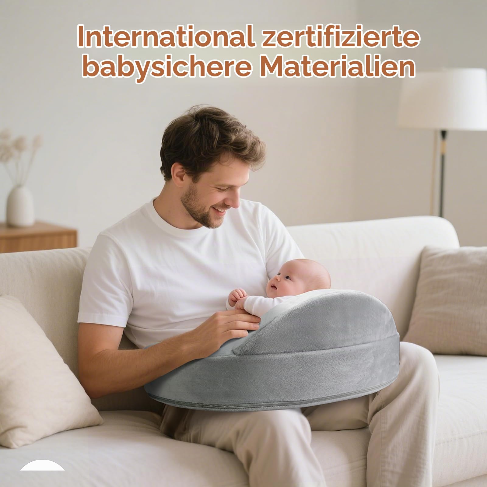 Memory Foam Nursing Pillow - Pioneering Safety Fence-Plus Size Breastfeeding Pillow for Ergonomic Comfort & Support-Easier and Healthier Nursing - Fit for All