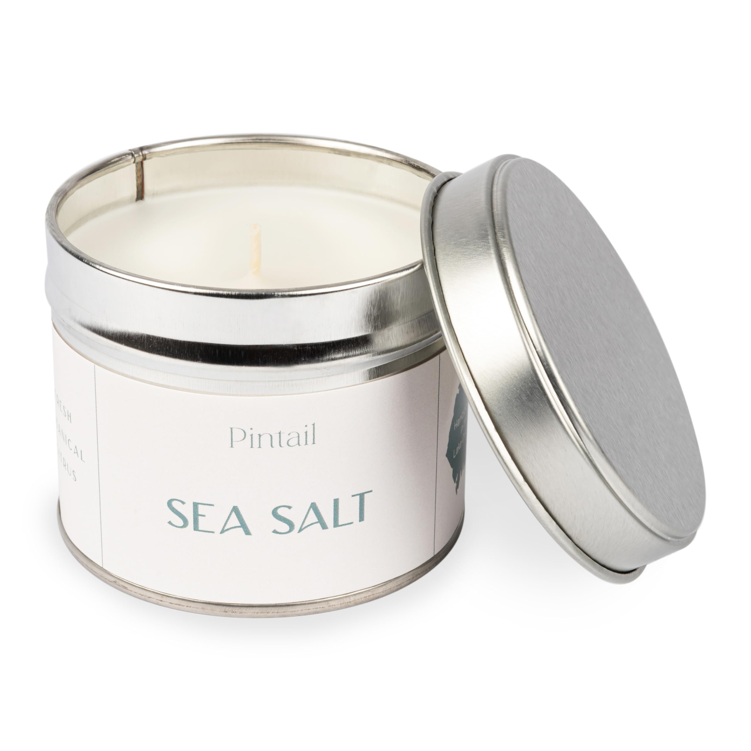 Pintail Candles Classic Tin (Sea Salt Home Fragrance) Scented Candles Long Burning (35 Hour Burn Time), Hand-Poured Scented Candles Gifts for Women - Genuine Pintail Candle Gift