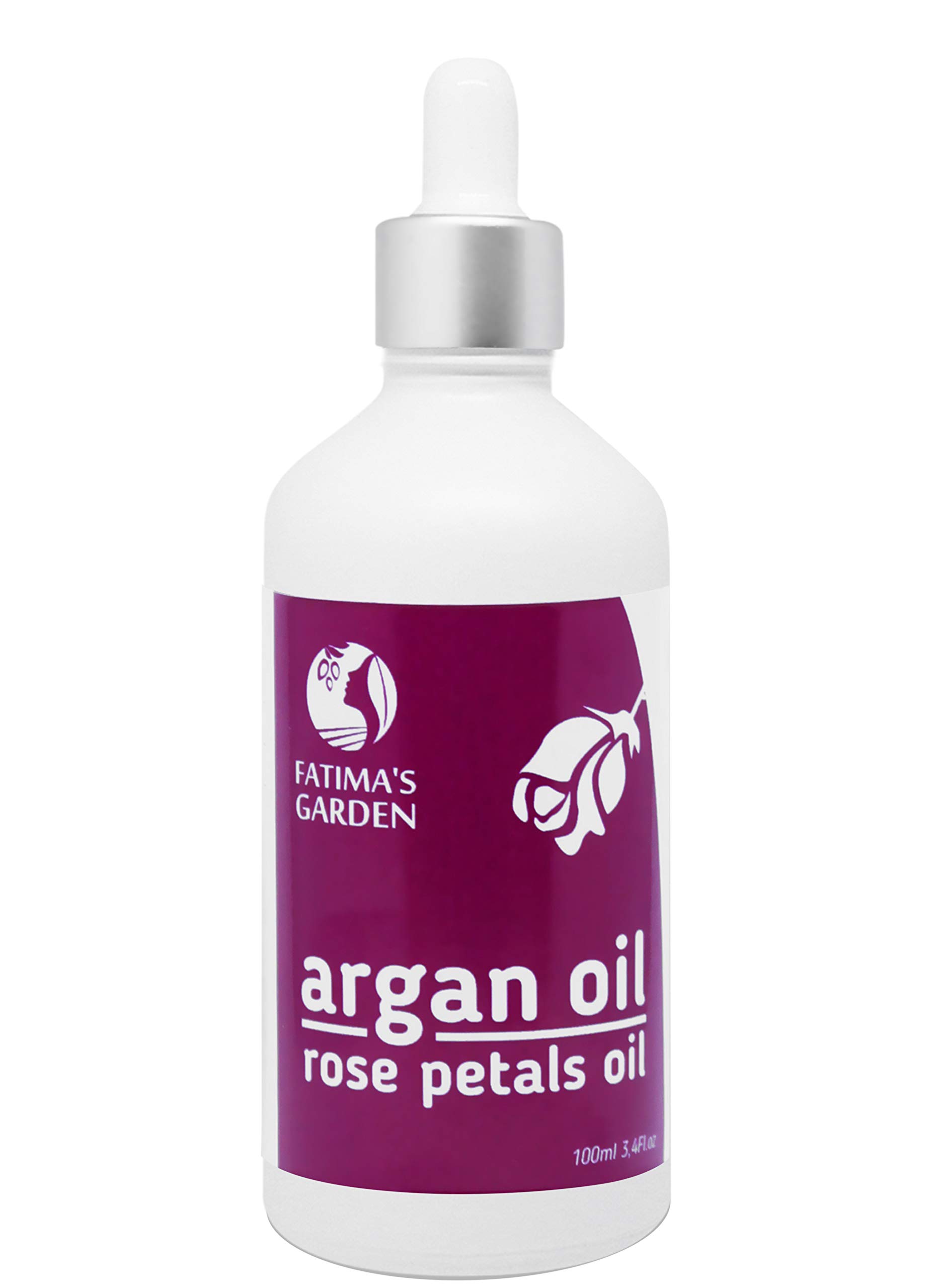 Fatima's Garden Rose Petal Argan Oil - Organic Anti-Aging Moisturizer, 100ml