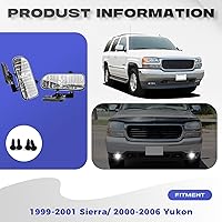 Vista 6 de RP Remarkable Power, Luces antiniebla para 1999 2000 2001 2002 Sierra 2000 2001 2002 2003 2004 2005 2006 YukonYukon XL Camioneta SUV, juego