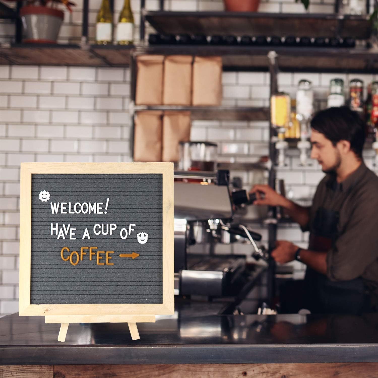 Up To 40% OFF Grey Felt Letter Board with Stand for Home & Office Letter Board with Letters Message Board 10x10 inch Solid Wood Frame Hanging Letter Board & Tabletop Display with Storage Bag 🛒 Crazy Deals Grey Felt Letter Board with Stand for Home & Office Letter Board with Letters Message Board 10x10 inch Solid Wood Frame Hanging Letter Board & Tabletop Display with Storage Bag