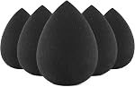 BEAKEY Makeup Sponge Set, 5 Pcs Pink Beauty Sponges for Blending | for Flawless Application of Liquid Foundation, Cream, and Powder, Latex-Free Vegan and Cruelty-Free, Wet or Dry Use, Reusable