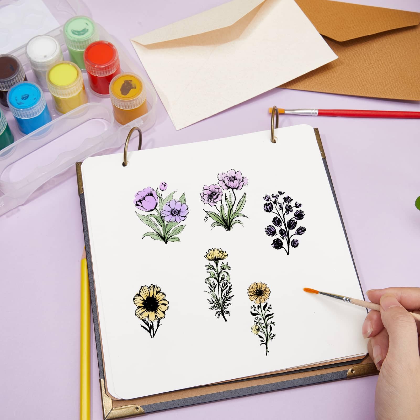 CRASPIRE Timbri Trasparenti Fiori E Foglie: Set Silicone Per Scrapbooking E Biglietti Fai Da Te