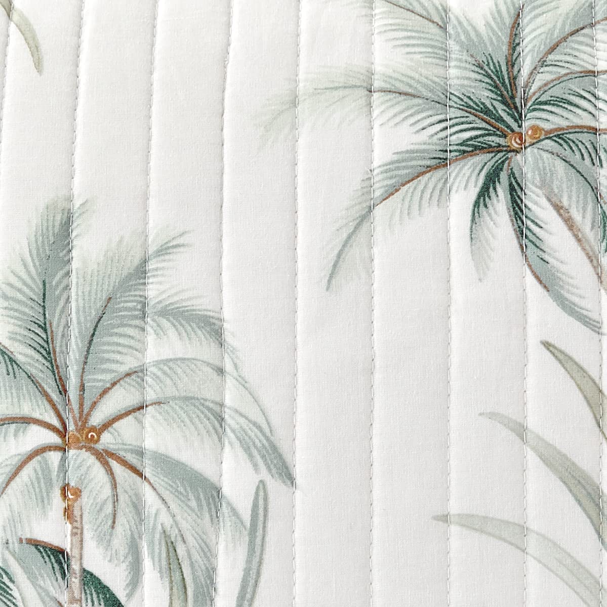 Tommy Bahama Sham Biancheria da Letto in Cotone con Chiusura a Busta, prelavata per Una Maggiore Morbidezza, 100%, Serenity Palm Blue/off White/Verde, 69 x 53 cm (Pack of 1)