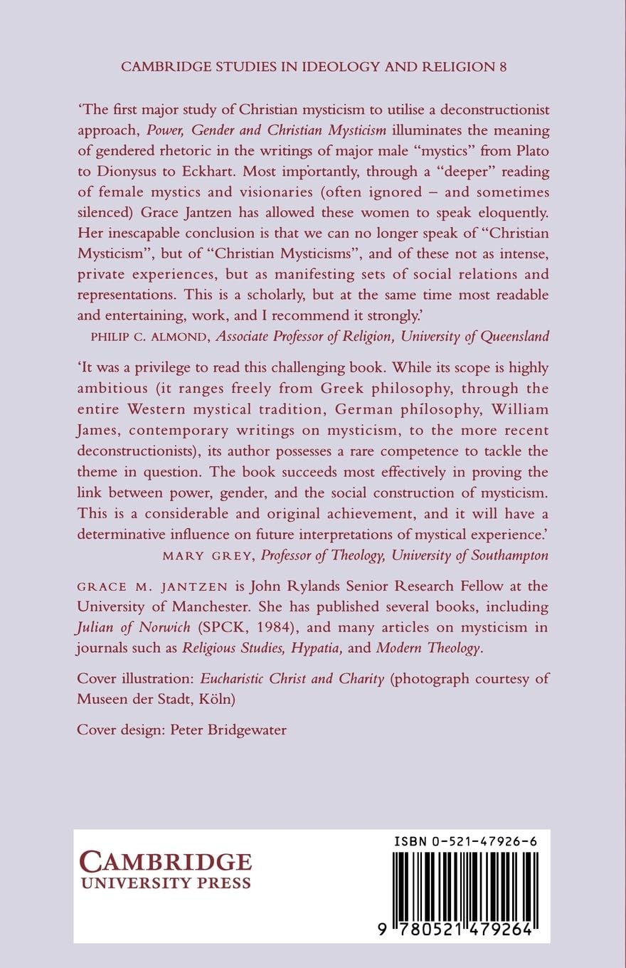 Power, Gender & Christian Mysticism: 8 (Cambridge Studies in Ideology and Religion, Series Number 8)