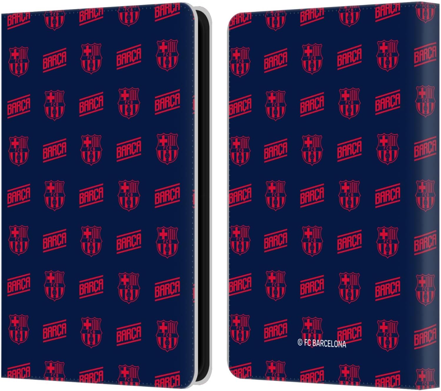 Head Case Designs Officially Licensed FC Barcelona Barca Type Graphics Leather Wallet Case Compatible with Kindle Paperwhite 1/2 / 3