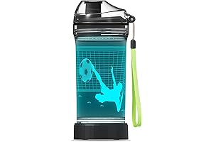 YuanDian Messi Water Bottles for Boys - Light Up Kids Water Bottle