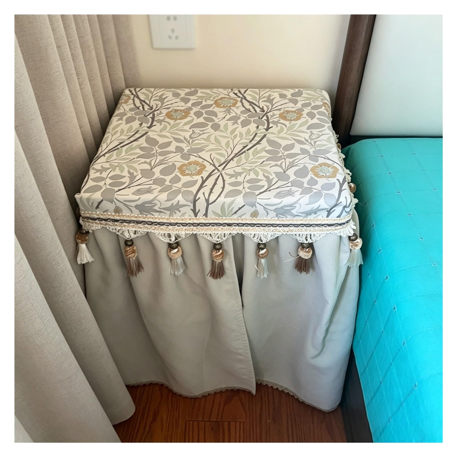 CHZDPP Cusomised Safe Covers Disguise with Front Opening, Washable Safe Lock Box Protective, Fridge Cover for Bedside Table/Freezers(Beige,24"x18"x35"/60x45x90 cm)