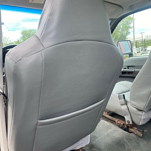 Miniatura 3 de HECASA Fundas inferiores de asiento compatibles con Ford F250 F350 Lariat XL FX4 y XLT Regular Super & Crew Cab Front Juego completo delantero del