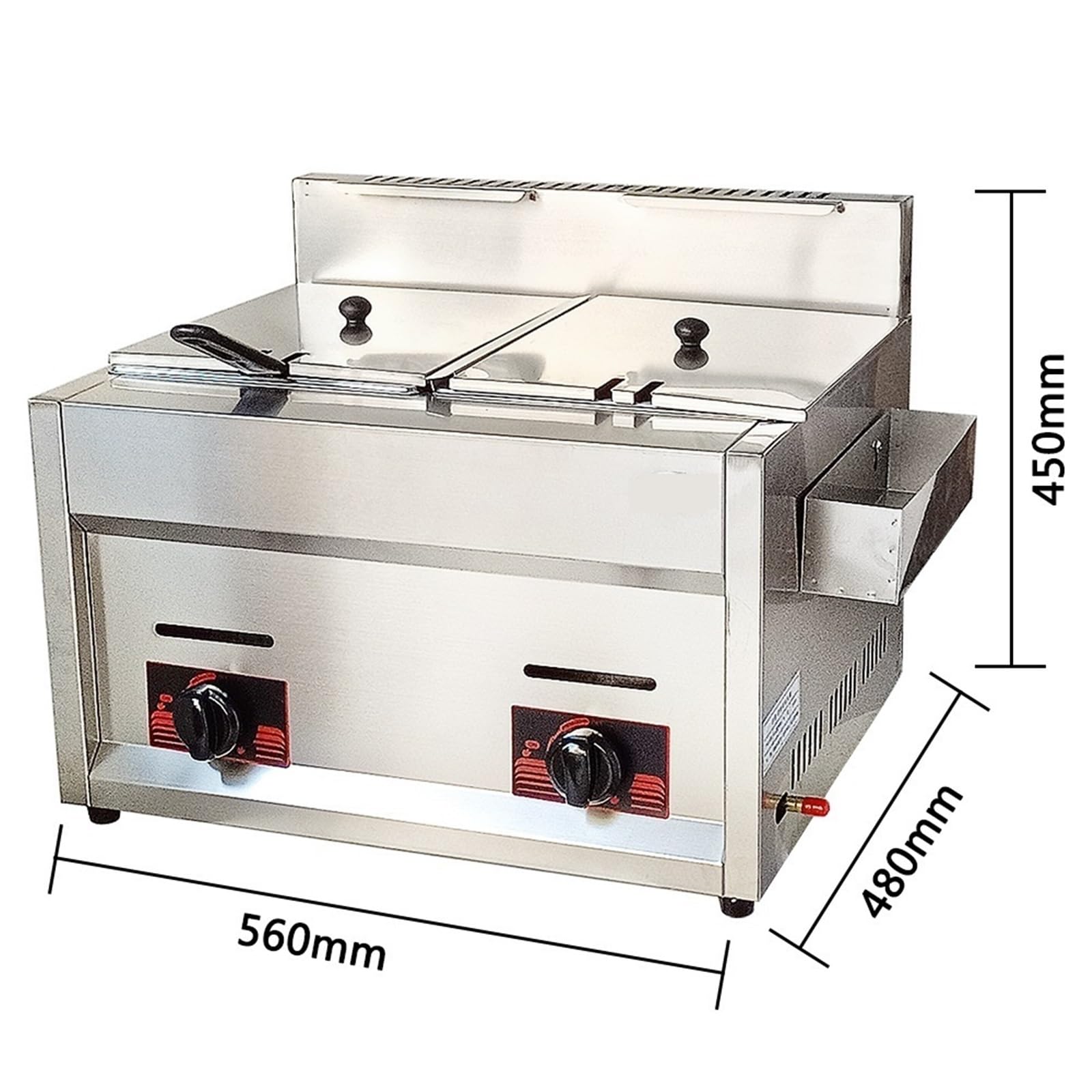 Freidora 2 en 1, horno combinado de 12L, freidora de Gas comercial, olla Oden, patatas fritas, restaurante/equipo de acero inoxidable
