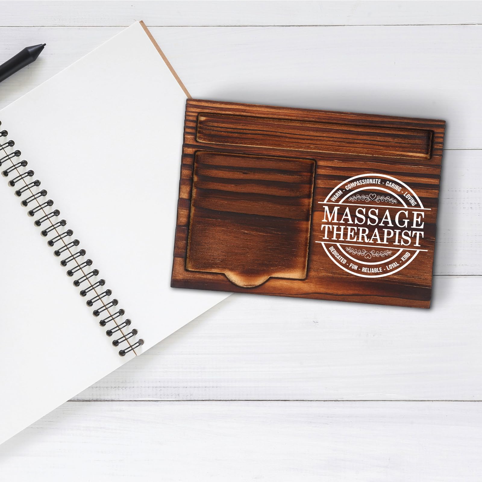 Thank You Gifts for Massage Therapist Women, Spa Staff Gifts Idea, National Massage Therapy Week Healthcare Therapist Gift, Self-Stick Note Pad Holder for Desk Organization VN429