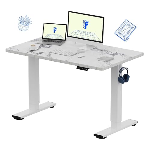 FLEXISPOT EN1 48"x30" One-Piece Standing Desk, Marble Gray | 1"